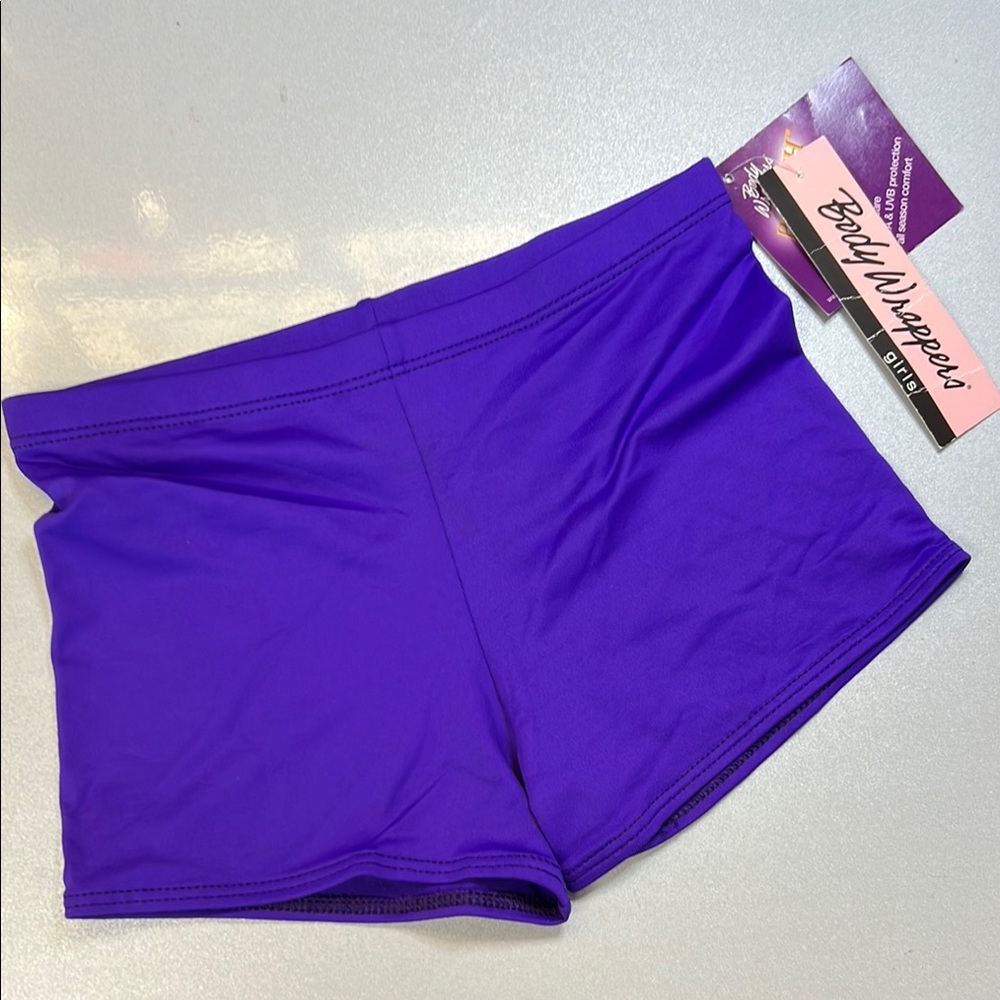 Body Wrappers Boy-Cut Cheer Spanks Shorts 8-10 NWT
